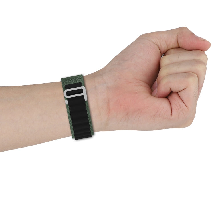 Double Color Nylon Watch Band For Apple Watch Ultra 49mm(Black+Green) - free shipping - PMC TechLife - Order now!