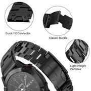 Compatible with Garmin Fenix 7 Solar 22mm Titanium Alloy Quick Release Watch Band(Black)
