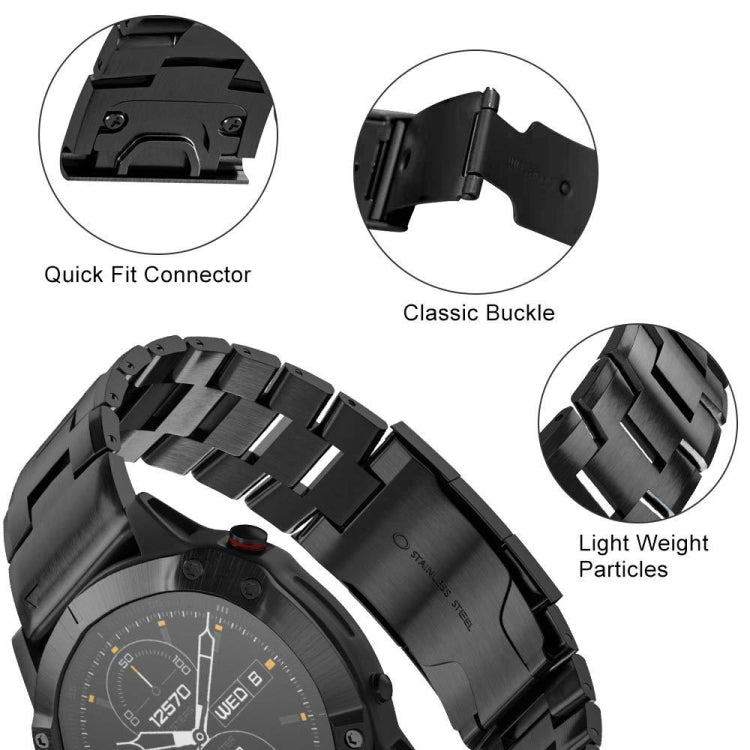 Compatible with Garmin Fenix 5 Plus 22mm Titanium Alloy Quick Release Watch Band(Black) - free shipping - PMC TechLife - Order now!