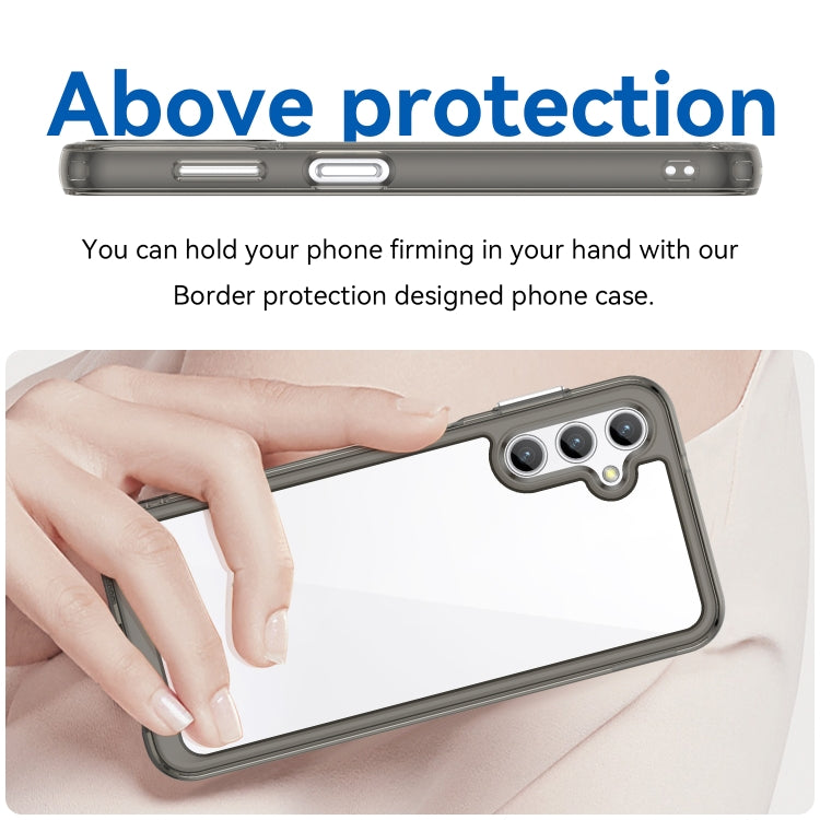 For Samsung Galaxy A14 4G Colorful Series Acrylic + TPU Phone Case(Transparent Grey) - free shipping - PMC TechLife - Order now!