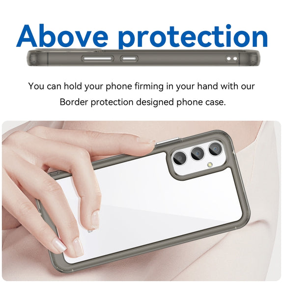 For Samsung Galaxy A34 5G Colorful Series Acrylic + TPU Phone Case(Transparent Grey)