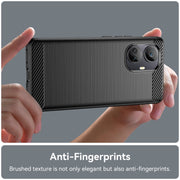 For Realme 10 Pro+ Brushed Texture Carbon Fiber TPU Phone Case(Black)