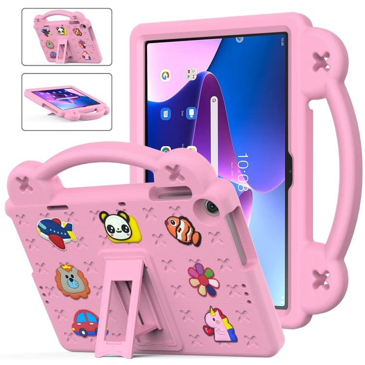 For Lenovo Tab M10 3rd Gen TB328FU / TB328XU 2022 10.1 Handle Kickstand Children EVA Shockproof Tablet Case(Pink) - free shipping - PMC TechLife - Order now!