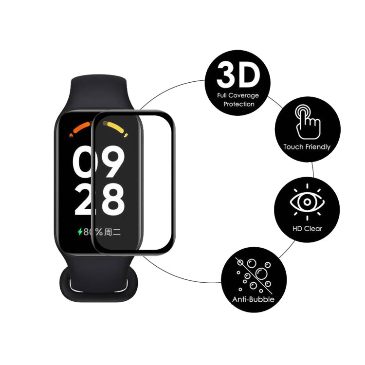 2 PCS For Redmi Smart Band 2 ENKAY Hat-Prince 3D Full Coverage Soft PC Edge + PMMA HD Screen Protector Film