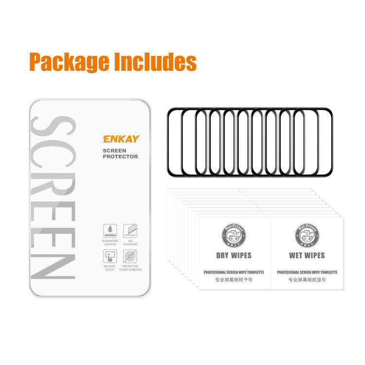 10 PCS For Redmi Smart Band 2 ENKAY Hat-Prince 3D Full Coverage Soft PC Edge + PMMA HD Screen Protector Film - free shipping - PMC Jewellery - Order now!