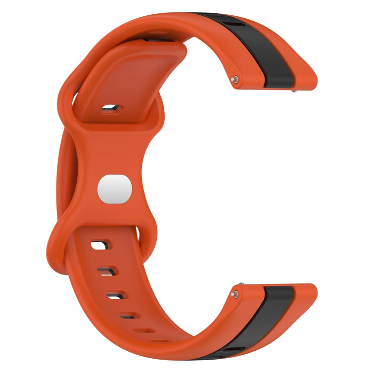 For Samsung Galaxy Watch4 44mm 20mm Butterfly Buckle Two-Color Silicone Watch Band(Orange+Black) - free shipping - PMC TechLife - Order now!