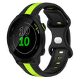 Compatible with Garmin Compatible witherunner 158 20mm Butterfly Buckle Two-Color Silicone Watch Band(Black+Green)