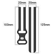 Compatible with Garmin Compatible witherunner 55 20mm Butterfly Buckle Two-Color Silicone Watch Band(White+Blue)