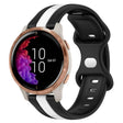 Compatible with Garmin Venu 20mm Butterfly Buckle Two-Color Silicone Watch Band(Black+White) - free shipping - PMC TechLife - Order now!