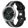 Compatible with Garminmove Luxe 20mm Butterfly Buckle Two-Color Silicone Watch Band(Black+Grey) - free shipping - PMC TechLife - Order now!