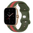 For Amazfit GTS 2 20mm Butterfly Buckle Two-Color Silicone Watch Band(Red+Army Green)