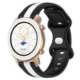 For Amazfit GTR 42mm 20mm Butterfly Buckle Two-Color Silicone Watch Band(Black+White)