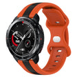For Honor Watch GS Pro 20mm Butterfly Buckle Two-Color Silicone Watch Band(Orange+Black)