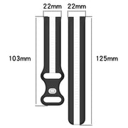 For Xiaomi Watch S2 46mm 22mm Butterfly Buckle Two-Color Silicone Watch Band(Black+Red)