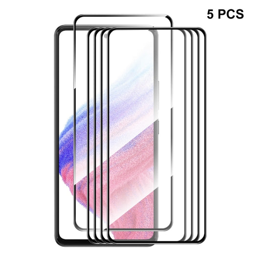 For Samsung Galaxy A54 5G 5pcs ENKAY Hat-Prince Full Glue 0.26mm 9H 2.5D Tempered Glass Full Film - free shipping - PMC Jewellery - Order now!