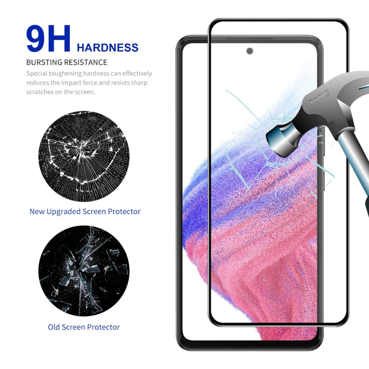 For Samsung Galaxy A54 5G 5pcs ENKAY Hat-Prince Full Glue 0.26mm 9H 2.5D Tempered Glass Full Film - free shipping - PMC TechLife - Order now!