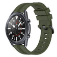For Samsung Galaxy Watch3 45mm 22mm Concave Striped Slicone Watch Band(Army Green)