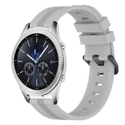 For Samsung Gear S3 Classic 22mm Concave Striped Slicone Watch Band(Grey)