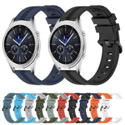 For Samsung Gear S3 Classic 22mm Concave Striped Slicone Watch Band(Grey)