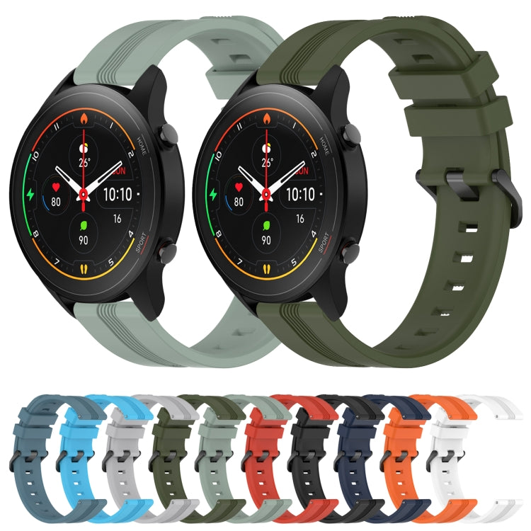 For Xiaomi MI Watch S1 Pro 22mm Concave Striped Slicone Watch Band(White) - free shipping - PMC TechLife - Order now!