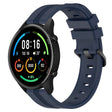 For Xiaomi MI Watch Sport 22mm Concave Striped Slicone Watch Band(Navy Blue)