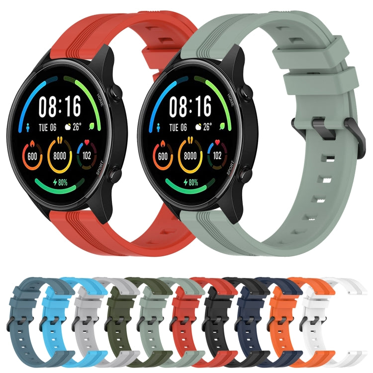 For Xiaomi MI Watch Sport 22mm Concave Striped Slicone Watch Band(Navy Blue) - free shipping - PMC TechLife - Order now!