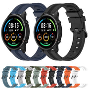 For Xiaomi MI Watch Color 22mm Concave Striped Slicone Watch Band(Black)