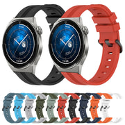 For Huawei Watch GT3 Pro 46mm 22mm Concave Striped Slicone Watch Band(White)