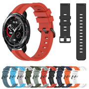 For Honor Watch GS Pro 22mm Concave Striped Slicone Watch Band(Rock Cyan)