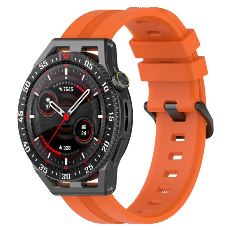 For Huawei Watch GT3 SE 22mm Concave Striped Slicone Watch Band(Orange) - free shipping - PMC TechLife - Order now!