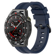 For Huawei Watch GT3 SE 22mm Concave Striped Slicone Watch Band(Navy Blue)