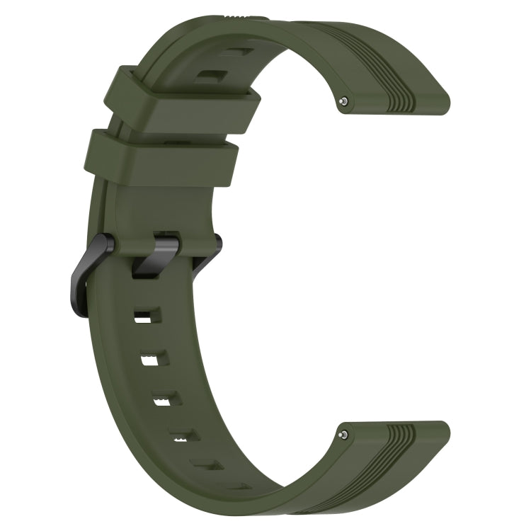 For Huawei Watch GT3 SE 22mm Concave Striped Slicone Watch Band(Army Green) - Watch Bands by PMC TechLife | Online Shopping South Africa | PMC TechLife | Buy Now Pay Later Mobicred