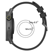 For Amazfit GTS 20mm Concave Striped Slicone Watch Band(Black)