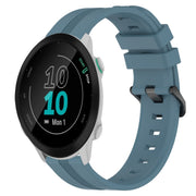 Compatible with Garmin Compatible witherunner 158 20mm Concave Striped Slicone Watch Band(Rock Cyan)