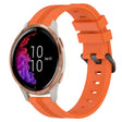 Compatible with Garmin Venu 20mm Concave Striped Slicone Watch Band(Orange)