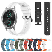 Compatible with Garmin Garminmove Luxe 20mm Concave Striped Slicone Watch Band(Red)