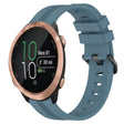 Compatible with Garmin Compatible witherunner 645 Music 20mm Concave Striped Slicone Watch Band(Rock Cyan)