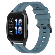 Compatible with Garmin Compatible witherunner Sq2 20mm Concave Striped Slicone Watch Band(Rock Cyan)