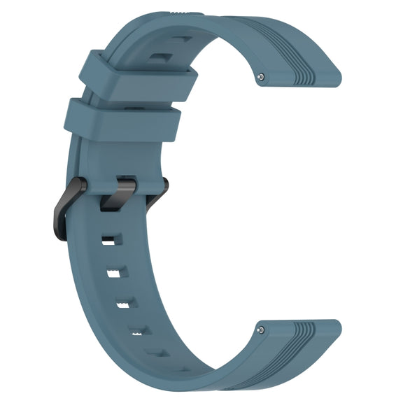 Compatible with Garmin Compatible witherunner Sq2 20mm Concave Striped Slicone Watch Band(Rock Cyan)