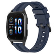 Compatible with Garmin Compatible witherunner Sq2 Music 20mm Concave Striped Slicone Watch Band(Navy Blue)