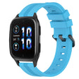 Compatible with Garmin Compatible witherunner Sq2 Music 20mm Concave Striped Slicone Watch Band(Sky Blue)