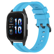 Compatible with Garmin Compatible witherunner Sq2 Music 20mm Concave Striped Slicone Watch Band(Sky Blue)