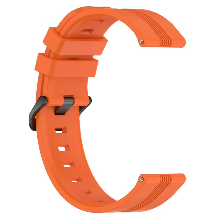 For Samsung  Galaxy Watch 4 Classic 46mm 20mm Concave Striped Slicone Watch Band(Orange) - free shipping - PMC TechLife - Order now!