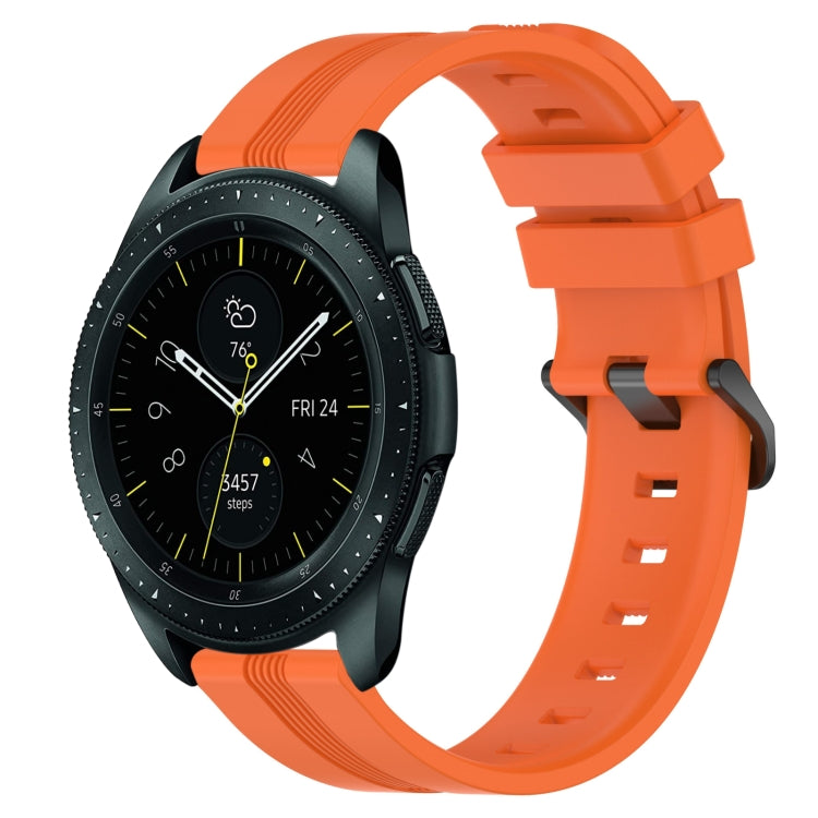 For Samsung Galaxy Watch 42mm 20mm Concave Striped Slicone Watch Band(Orange) - free shipping - PMC TechLife - Order now!