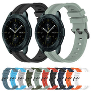 For Samsung Galaxy Watch 42mm 20mm Concave Striped Slicone Watch Band(Grey)
