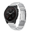 Compatible with Garmin Tactix 7 Pro 26mm Tortoise Shell Stainless Steel Watch Band(Sliver)