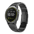 Compatible with Garmin Enduro 26mm Tortoise Shell Stainless Steel Watch Band(Black)