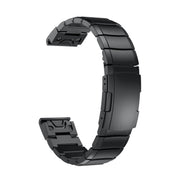 Compatible with Garmin Enduro 26mm Tortoise Shell Stainless Steel Watch Band(Black)