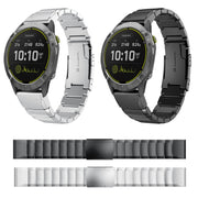 Compatible with Garmin Enduro 26mm Tortoise Shell Stainless Steel Watch Band(Sliver)