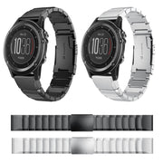 Compatible with Garmin Fenix 3 HR 26mm Tortoise Shell Stainless Steel Watch Band(Sliver)